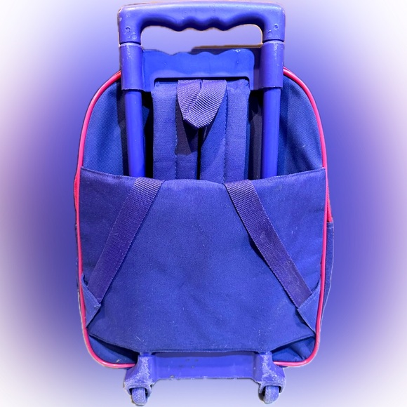 VTG Y2K LI’L BUM ROLLING BACKPACK SUITCASE LUGGAGE CHILDRENS KIDS PINK PURPLE - Picture 2 of 11